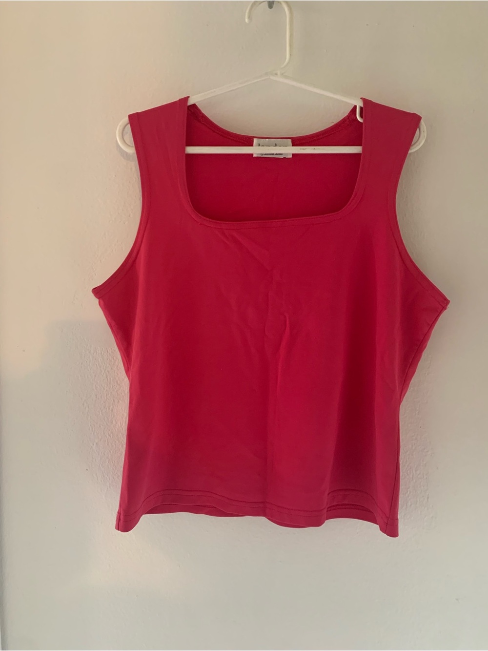NEW Classic Square-Neck Tank Top - Red, size M